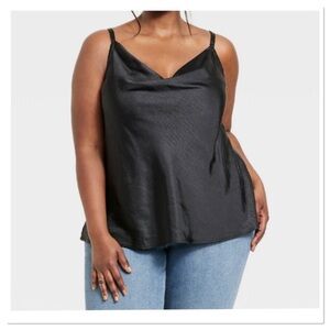 Women’s Plus Size 1X Satin Tank Top Ava & Viv NWT